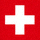 瑞士国旗 - 红色背景与白色十字图案